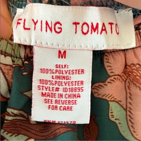 Flying Tomato Off The Shoulder Smocked Floral Maxi Dress Medium NWOT - Picture 11 of 11